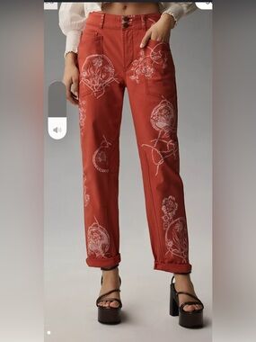 The Wanderer Printed Relaxed-Leg Pants by Pilcro